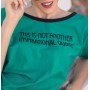 Summer t-shirt for women 100% cotton green, short wide