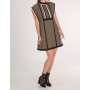 Short army green sleeveless dress