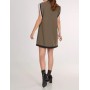 Short army green sleeveless dress