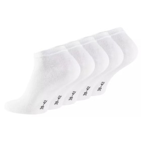 Unisex white cotton sports socks ® from the ESSENTIAL series in a pack of 5