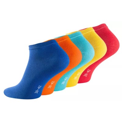 Unisex cotton ® sports socks in fun colors from the ESSENTIAL series in a pack of 5