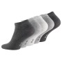 Chaussettes de sport unisexes en coton gris de la série ESSENTIAL en paquet de 5