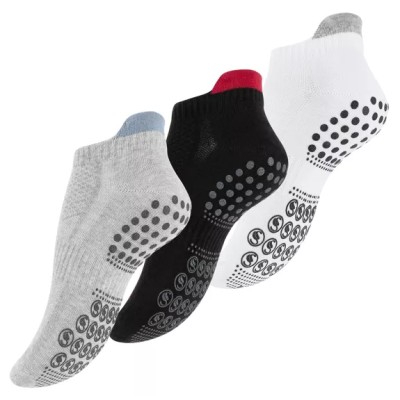 Chaussettes de sport femme avec semelle ABS et protection talon en lot de 3