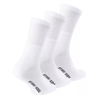 Calcetines deportivos y tenis de algodón para hombre blancos de la serie ESSENTIAL en pack de 3