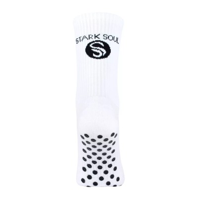 Unisex football socks with non-slip sole and ribbed cuffs