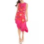 PINK ASYMMETRICAL FLUID DRESS PASSIFLORA