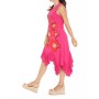 PINK ASYMMETRICAL FLUID DRESS PASSIFLORA