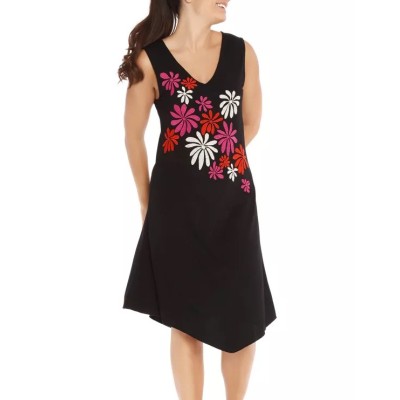 Black embroidered flowing dress PARNASSIA BLACK EMBROIDERED FLOWING DRESS