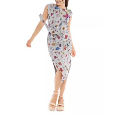 MIMOSA PRINT STRAIGHT MIDI DRESS