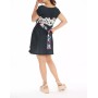 Black printed summer dress SAMANEA BLACK PRINTED SUMMER DRESS