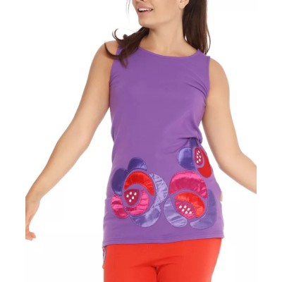 Purple sleeveless top VIOLET SLEEVELESS TOP BERBERIS