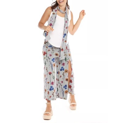 Pantalon palazzo long imprimé WONDER PRINTED PALAZZO PANTS