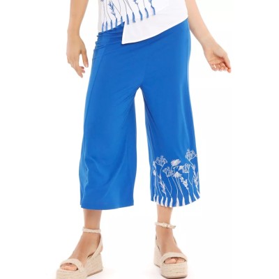 Women's long, wide blue pants MUSA LONG LARGE WOMEN'S TROUSERS