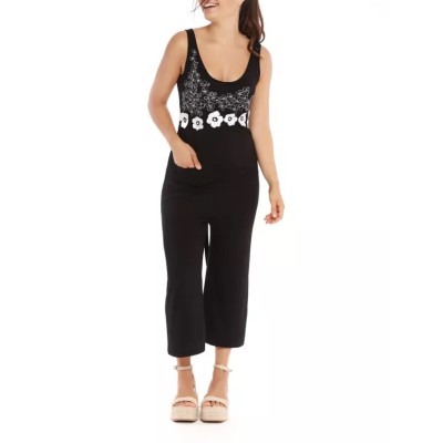 Black women's jumpsuit with straps CALA BLACK WOMEN'S SUSPENDERS JUMPSUIT