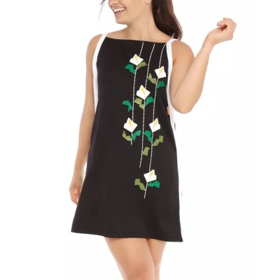 Black and white crepe dress CALATEA BLACK AND WHITE CREPE DRESS