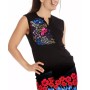 Black embroidered sleeveless top SANTOLINA BLACK EMBROIDERED SLEEVELESS TOP