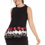 BLACK EMBROIDERED SLEEVELESS TOP SICANIA