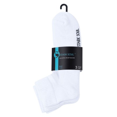 Chaussettes unisexes avec semelles en coton éponge peigné, lot de 3