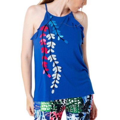 Blue t-shirt “PRISMA” BLUE SLEEVELESS TOP