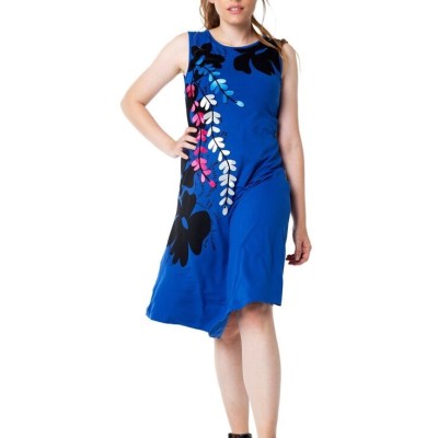 Blue dress “VIDRIERA” BLUE SLEEVELESS DRESS