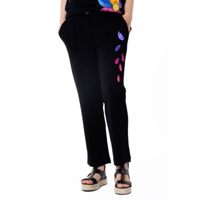 Women's pants BLACK CAPRI PANTS "SHINE"