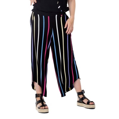 “RAIN” STRIPED FLUID TROUSERS