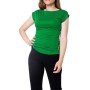 Camiseta TOP VERDE BORDADO LUCI