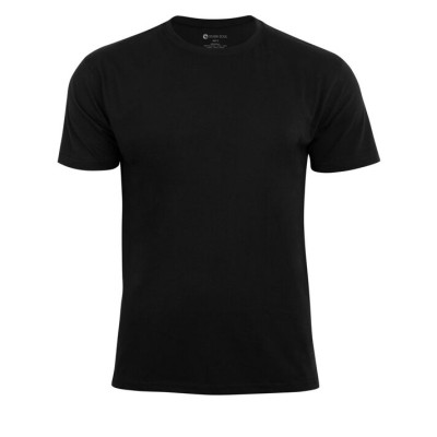 T-shirt basique pour hommes en coton peigné avec col rond et tour de cou