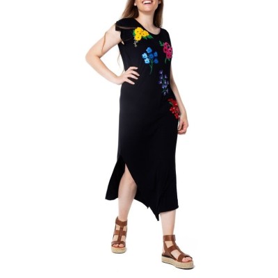 Black midi dress BLACK BACKLIT MIDI DRESS