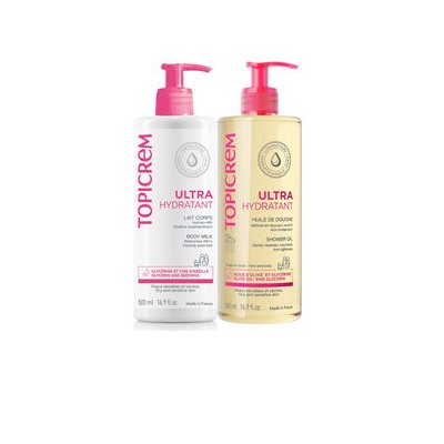 Topicrem UH ULTRA MOISTURIZING MILK + SHOWER OIL BOX 2 pz