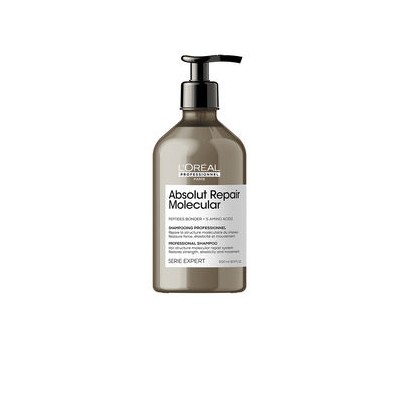 L'Oréal Professionnel Paris ABSOLUT REPAIR MOLECULAR shampooing professionnel sans sulfate pour cheveux abîmés 500 ml