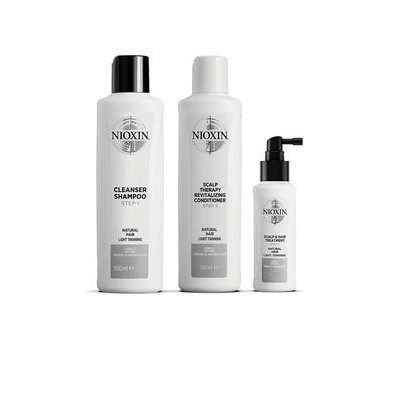 Nioxin SYSTEM 1 – Kit - Tratamiento para cabello natural ligeramente debilitado 3pz