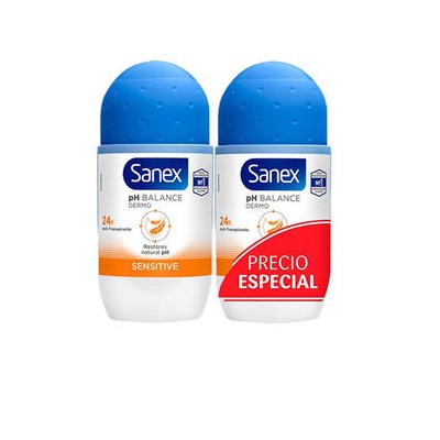 Sanex DERMO SENSITIVE desodorante roll-on dúo 50 ml