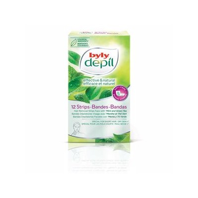 Byly Bandes visage DEPIL menthe et thé vert 12u