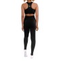 2 Piece Sports Outfit Set - High Waisted Sports Leggings and Bra