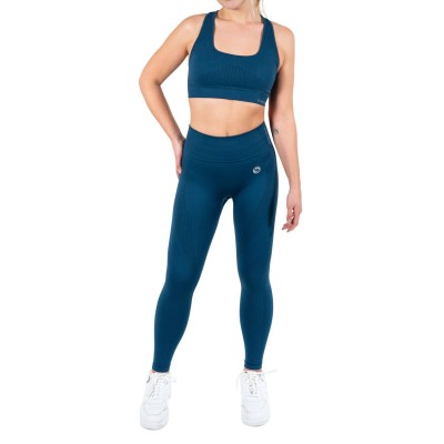 2 Piece Sports Outfit Set - High Waisted Sports Leggings and Bra