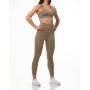 2 Piece Sports Outfit Set - High Waisted Sports Leggings and Bra