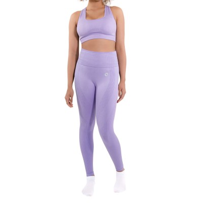 2 Piece Sports Outfit Set - High Waisted Sports Leggings and Bra