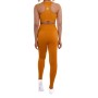 2 Piece Sports Outfit Set - High Waisted Sports Leggings and Bra