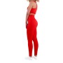 2 Piece Sports Outfit Set - High Waisted Sports Leggings and Bra