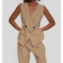 VEST WITH BUCKLE AND TROUSERS WITH PLEATS SET