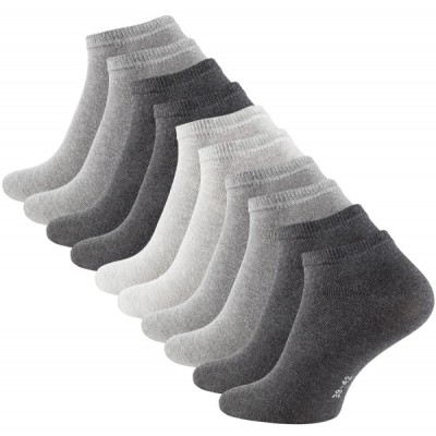 Calcetines deportivos unisex de algodón gris de la serie ESSENTIAL en pack de 10