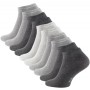 Unisex gray cotton sports socks from the ESSENTIAL series in a pack of 10