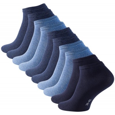 copy of Blue unisex cotton sports socks from the ESSENTIAL series in a pack of 10