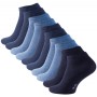 Chaussettes de sport unisexes bleues en coton de la série ESSENTIAL en paquet de 10