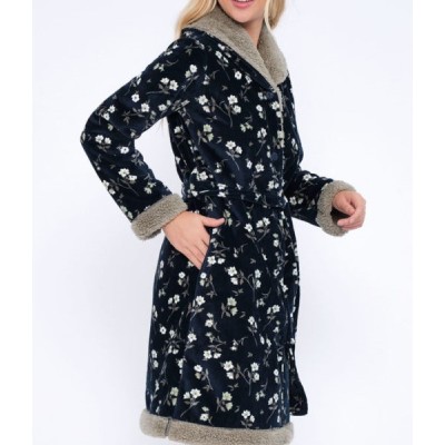 WOMEN'S DRESS WITH MICROVELORE AND SHEEP BUTTONS MUYDEMI