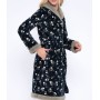 ROBE FEMME AVEC BOUTONS MICROVELOURS ET MOUTON MUYDEMI