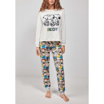 PIJAMA DE INVIERNO INTERLOCK MUJER SNOOPY GISELA