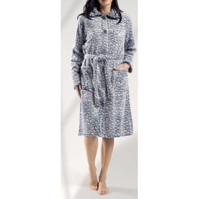 WOMEN'S WINTER DRESS WITH BUTTONS CORALINA LINEN