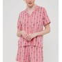 WOMEN'S SUMMER SHORT-SLEEVED OPEN VISCOSE PAJAMAS